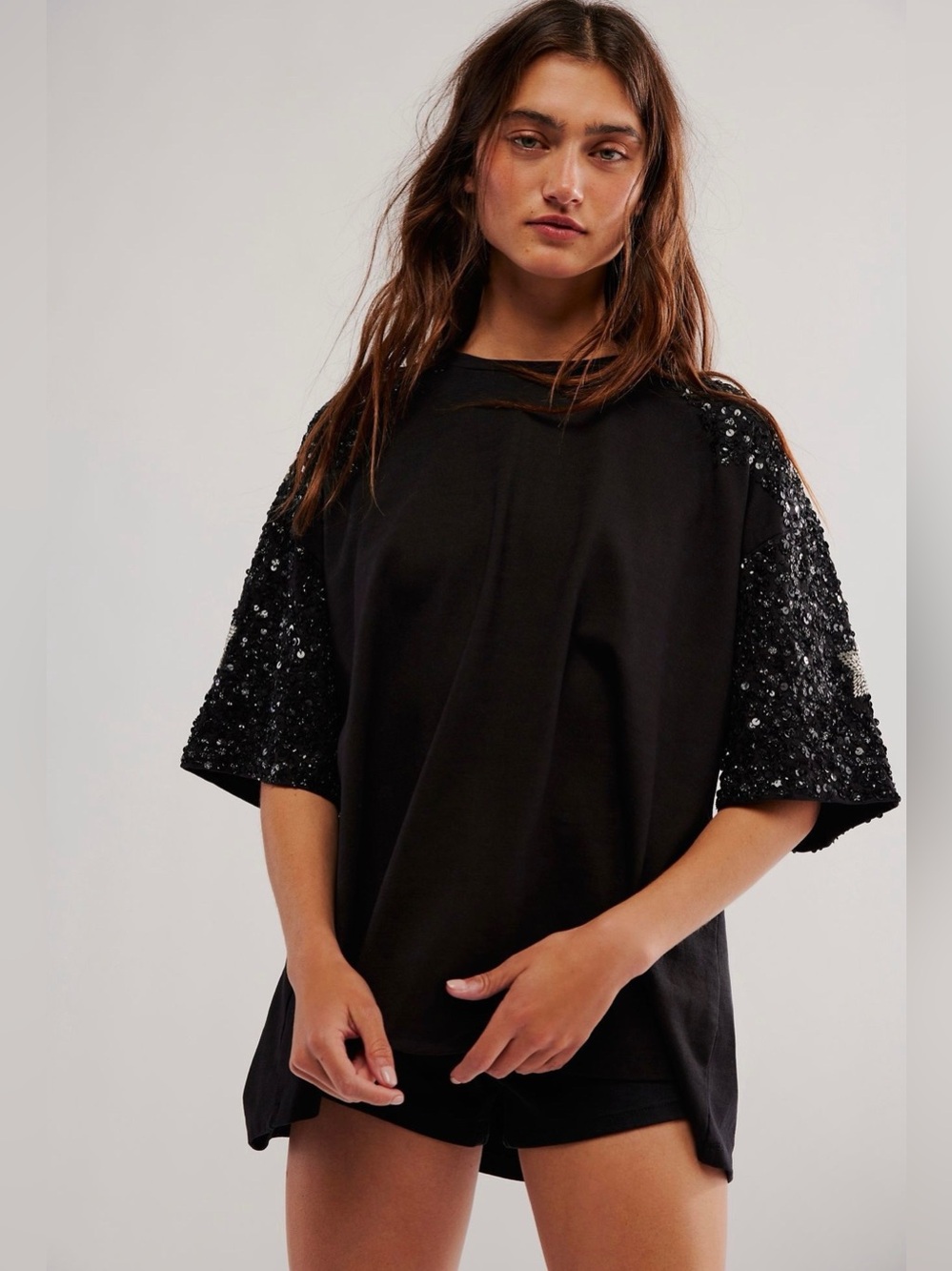 NWOT Star Fringe Boxy Tee